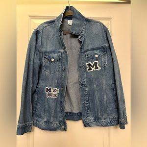 PINK Michigan U of M NWOT Jean Denim Jacket